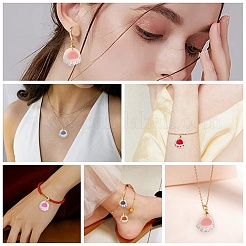 30Pcs 6 Colors Transparent Glass Pendants&nbsp;GLAA-CJ0002-17