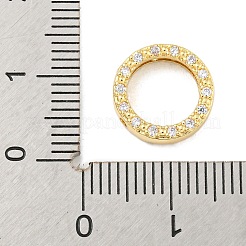 Brass Micro Pave Clear Cubic Zirconia Beads Frame&nbsp;KK-P277-58A-G