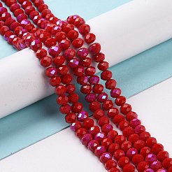 Electroplate Opaque Solid Color Glass Beads Strands&nbsp;EGLA-A034-P3mm-L04