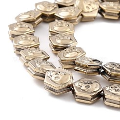 Electroplate Synthetic Non-magnetic Hematite Beads Strands&nbsp;G-I317-01C