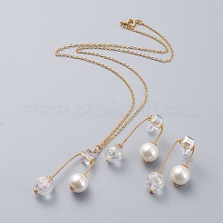 Pendant Necklaces and Ear Studs Jewelry Sets&nbsp;SJEW-JS01064