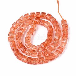 Crackle Transparent Glass Beads Strands&nbsp;GLAA-N062-6mm-10