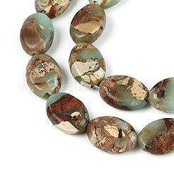 Natural Aqua Terra Jasper Beads Strands&nbsp;G-S366-015B