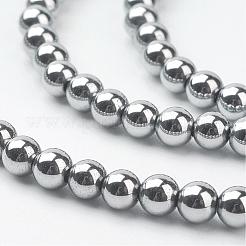 PVD Vacuum Plating Non-Magnetic Synthetic Hematite Beads Strands&nbsp;G-D010-1