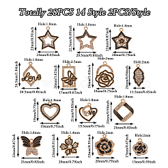 28Pcs 14 Styles Alloy Enamel Pendants&nbsp;FIND-TA0002-71