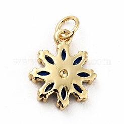 Rack Plating Brass Micro Pave Cubic Zirconia Charms&nbsp;X-ZIRC-F129-34C-G