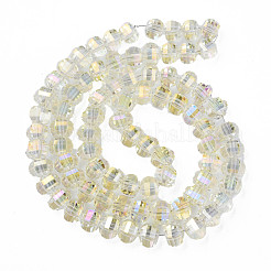 Electroplate Transparent Glass Beads Strands&nbsp;EGLA-N002-30-C10
