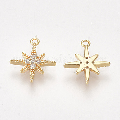 Brass Cubic Zirconia Charms&nbsp;KK-S350-281