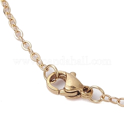 ABS Plastic Imitation Pearl with Brass Pendant Necklaces&nbsp;NJEW-JN04904