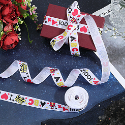 School Season Theme Polyester Printed Grosgrain Ribbon&nbsp;OCOR-WH20006-20B
