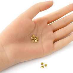 Brass Rhinestone Spacer Beads&nbsp;RB-YW0001-04A-01G