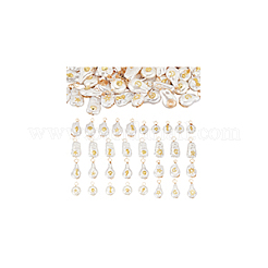 16 Sets 8 Styles ABS Plastic Imitation Pearl Pendants&nbsp;PALLOY-GA0004-13