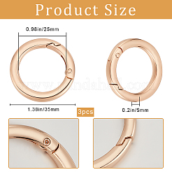 3Pcs Alloy Spring Gate Rings&nbsp;FIND-BBC0002-23KCG-01