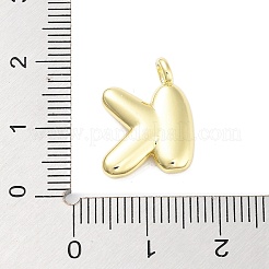 Rack Plating Brass Balloon Letter Pendants&nbsp;KK-C050-01G-K