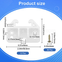 12 Sets Plastic Drawer Slides Guides Replacement Part Kit&nbsp;FIND-GF0007-20