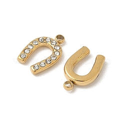 304 Stainless Steel Rhinestone Pendants Ion Plating(IP)&nbsp;STAS-V015-12G