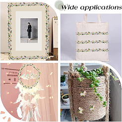 15 Yards Flower Polyester Embroidery Lace Ribbon&nbsp;OCOR-WH0070-77B