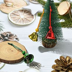 Iron Christmas Bell Pendant Decoration&nbsp;HJEW-JM02162
