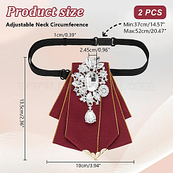 Adjustable Polyester Rhinestone Bow Ties&nbsp;AJEW-WH0270-179A