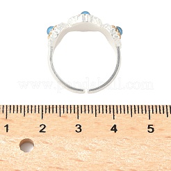 Alloy Resin Adjustable Cuff Rings for Women&nbsp;RJEW-U055-01S