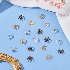 150Pcs 3 Colors Brass Bead Caps&nbsp;OHAR-ME0001-01