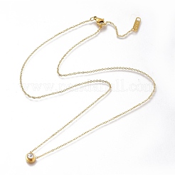 304 Stainless Steel Pendant Necklaces&nbsp;NJEW-I240-23G