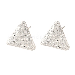 Brass Textured Stud Earrings&nbsp;EJEW-A143-02D-S