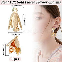 8Pcs Brass Charms&nbsp;KK-BBC0012-11