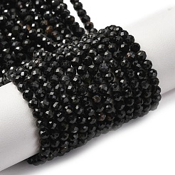Natural Black Tourmaline Beads Strands&nbsp;G-D320-A04-4mm