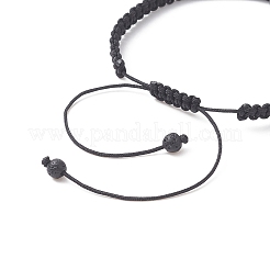 2Pcs 2 Color Acrylic Yin Yang Braided Bead Bracelets Set&nbsp;BJEW-JB09406