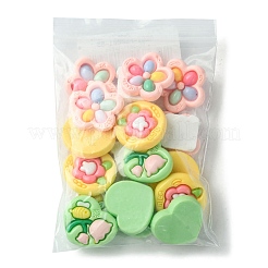20Pcs 4 Styles Opaque Flower Resin Cabochons&nbsp;RESI-FS0001-55