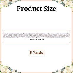 Grenadine & Plastic Pearl Ribbon&nbsp;OCOR-WH0105-170A