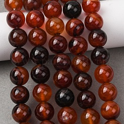 Dyed Natural Agate Round Beads Strands&nbsp;G-E321B-10mm-02
