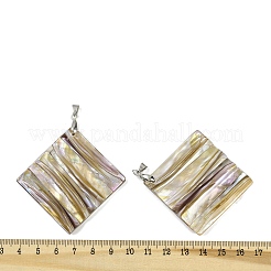Natural Freshwater Shell Big Pendants&nbsp;SSHEL-B003-05P-01