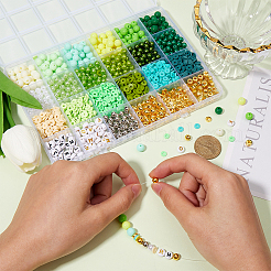 DIY ABS Plastic & Polymer Clay & CBB Beads Jewelry Making Finding Kits&nbsp;DIY-WH20010-20A