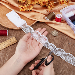 50Yards Polyester Lace Ribbons&nbsp;SRIB-PH0001-53C