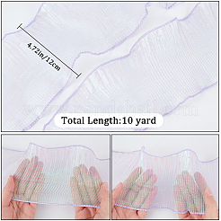 10 Yards Mermaid Color Polyester Pleated Lace Trim Ribbon&nbsp;DIY-WH0419-43D
