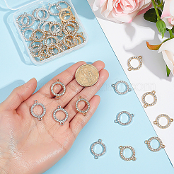 60Pcs 2 Colors Alloy Crystal Rhinestone Connector Charms&nbsp;FIND-PH0038-11A