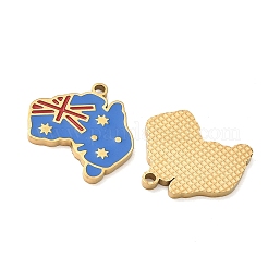 304 Stainless Steel Enamel Pendants&nbsp;SA-CBA7876-38G-05
