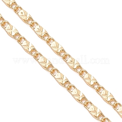 1.5MM Brass Textured Oval Link Chain Slider Necklace Making&nbsp;AJEW-JB01545-02