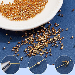 2000Pcs Brass Crimp Beads&nbsp;KK-SP0002-62G
