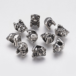 Ion Plating(IP) 304 Stainless Steel European Beads&nbsp;STAS-J022-017AS