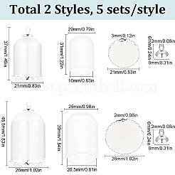 10 Sets 2 Styles Glass Dome Cover&nbsp;AJEW-SC0002-71B