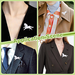 Horse Enamel Pins&nbsp;JEWB-WH0051-062G