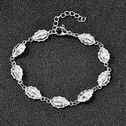 304 Stainless Steel Ladybug Link Bracelets for Women&nbsp;BJEW-K226-15B-P