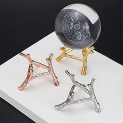 3Pcs 3 Colors Branch Crystal Ball Display Stand Alloy Metal Base&nbsp;ODIS-BC0001-09