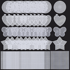 50Pcs 5 Styles DIY Plastic Canvas Shapes&nbsp;DIY-CP0012-42