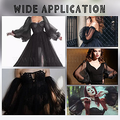 Organza Detachable Mesh Puff Sleeves&nbsp;AJEW-WH0270-359B