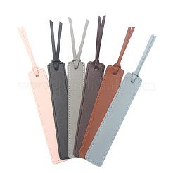 12Pcs 6 Colors PU Leather Bookmarks&nbsp;AJEW-SP0002-29