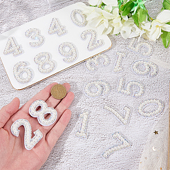 10Pcs Computerized Embroidery Rhinestone & Non-woven Fabrics Iron on/Sew on Patches&nbsp;DIY-WH0671-340A